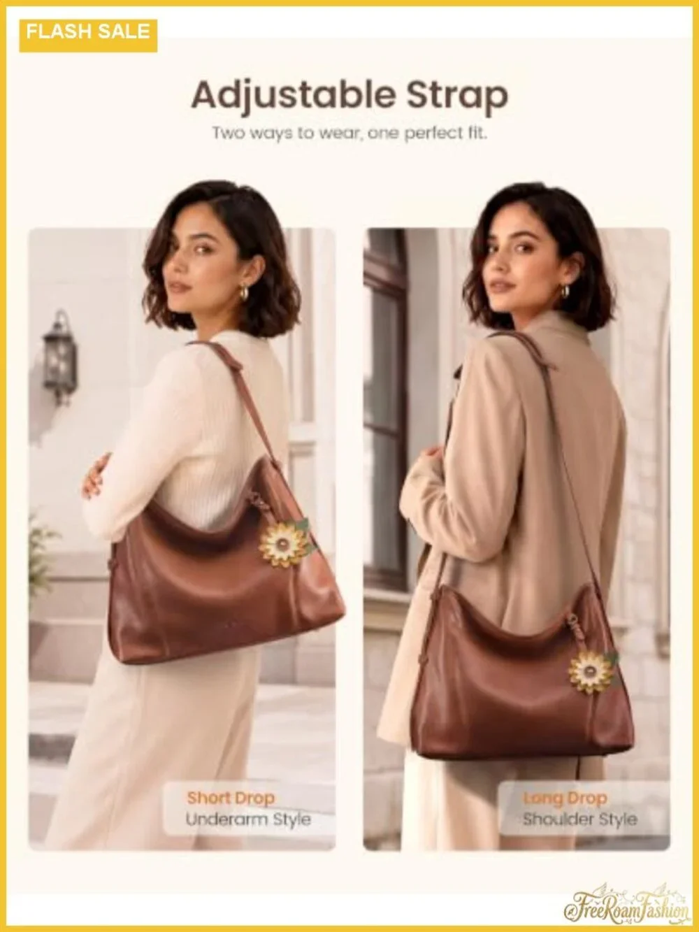 PU Leather Hobo Shoulder Bag Crossbody Purse for Women, Water-Resistant Faux